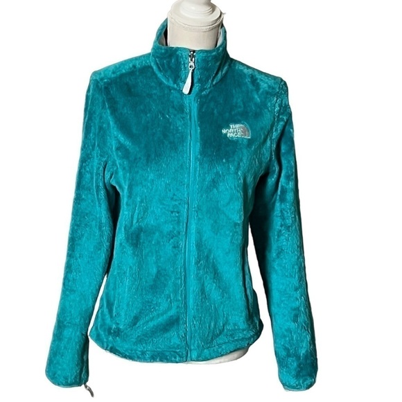 The North Face Turquoise Fuzzy Jacket Size S - Picture 1 of 7